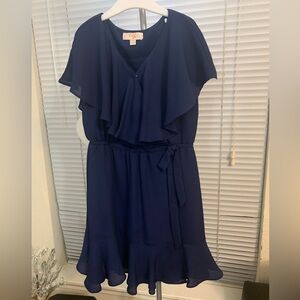 Elegant navy dress for girls, size small, excellent condition like new!